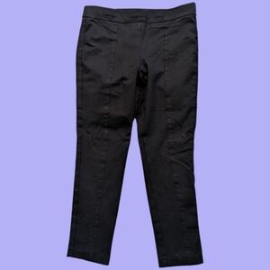 VGUC Anne Klein Black Slim Fit Ponte Ankle Pants Size Large